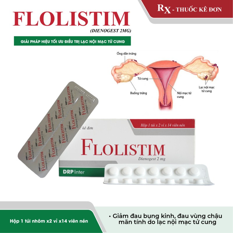 Thuốc Flolistim (Dienogest 2mg) điều trị lạc nội mạc tử cung