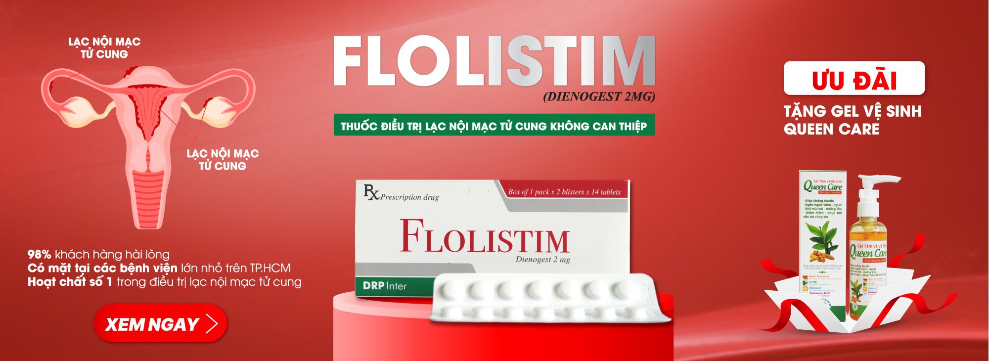 Flolistim dienogest 2mg - thuốc điều trị lạc nội mạc tử cung