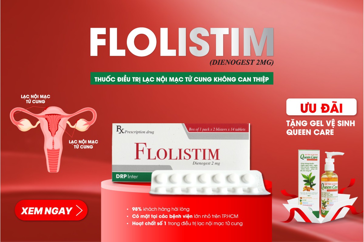 Flolistim (Dienogest 2mg) - Cải thiện triệu chứng đau do lạc nội mạc tử cung sau 24 tuần