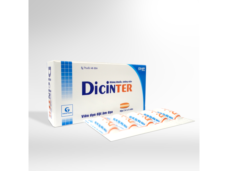 Viên đặt âm đạo Dicinter trị viêm âm đạo