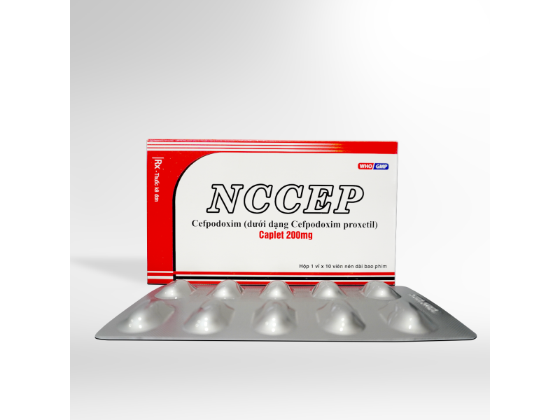 Thuốc kháng sinh NCCEP (Cefpodoxime 200)