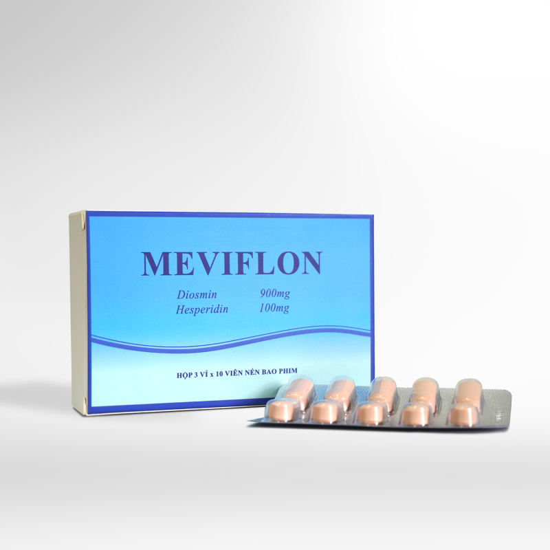 Thuốc Meviflon 1000mg điều trị suy giãn tĩnh mạch, trĩ cấp