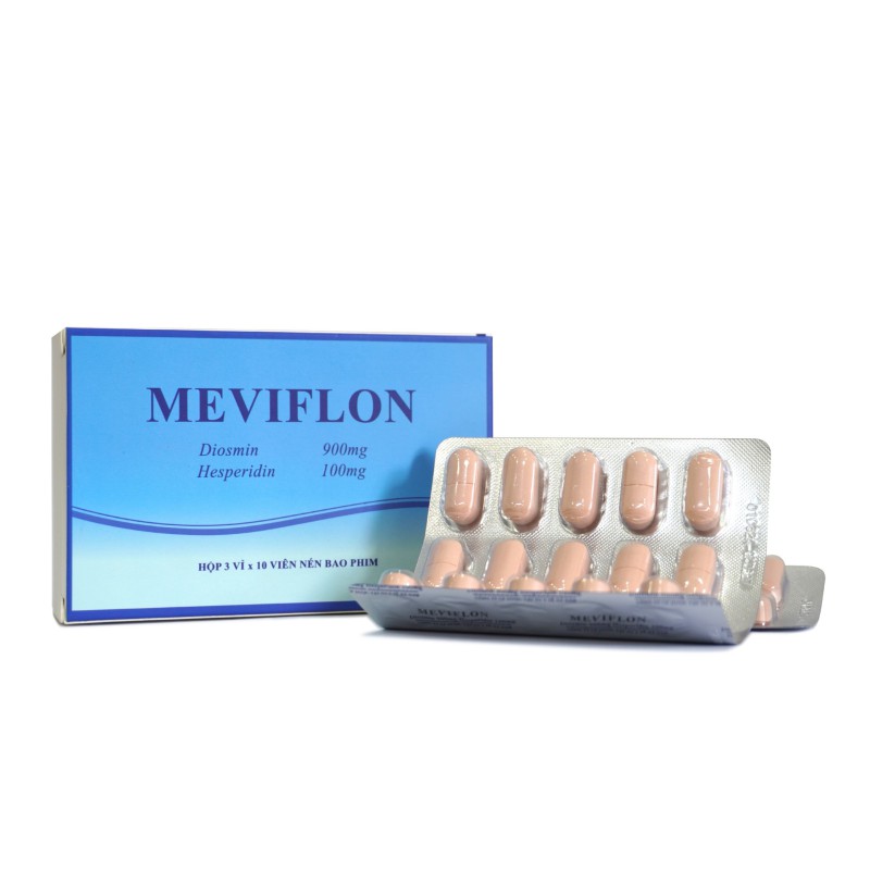 Thuốc Meviflon 1000mg điều trị suy giãn tĩnh mạch, trĩ cấp