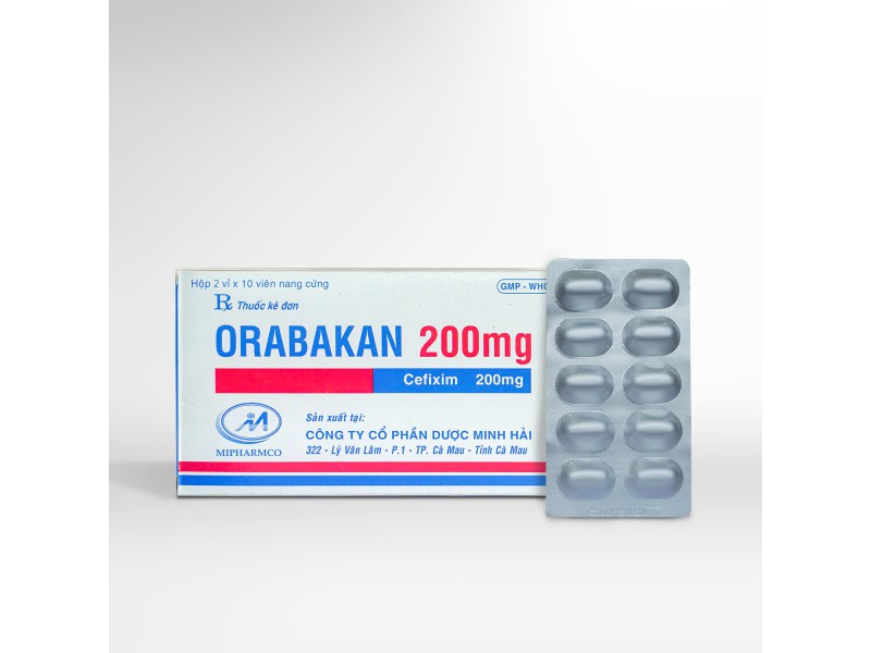 Thuốc kháng sinh Orabakan 200mg